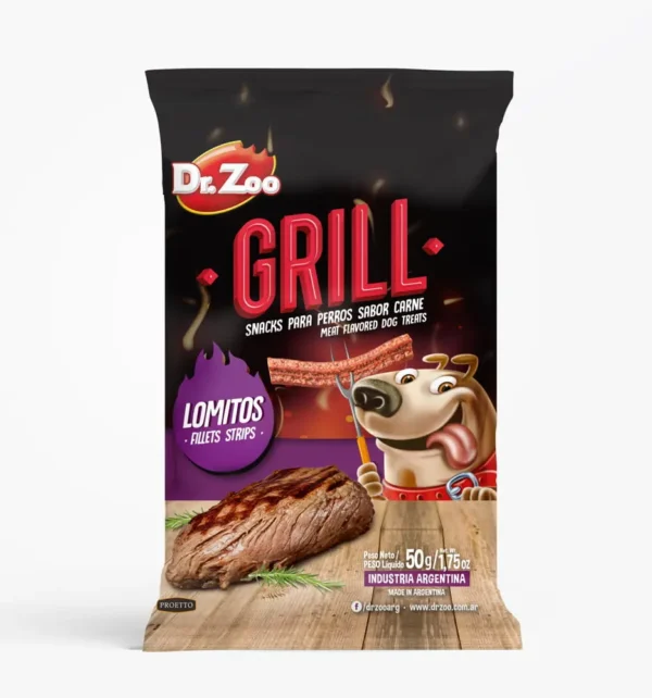 Compra DR ZOO Perro Grill Lomito 12x50gr: Snack Delicioso para Mascotas