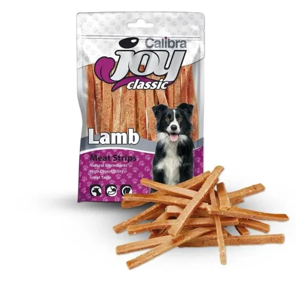 Calibra Joy Dog Classic Strips de Cordero 80g: Snacks Deliciosos para Perros Saludables