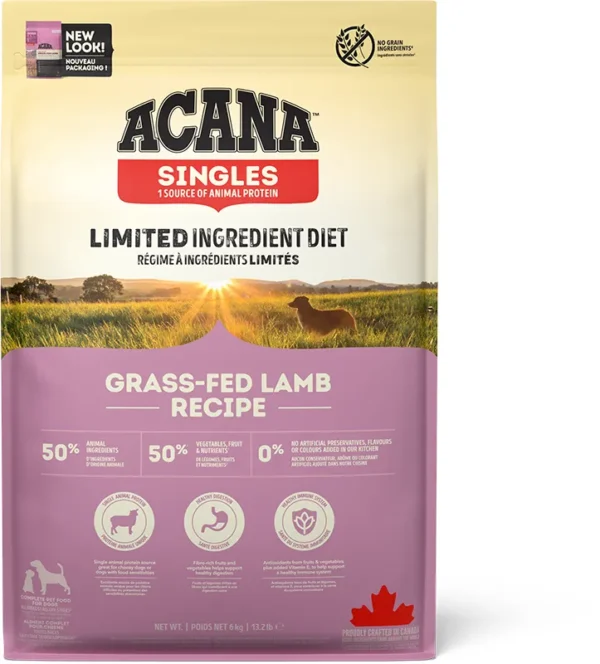 Pienso ACANA Canine Adulto Singles Grass Fed 6kg: Nutrición Natural para Perros