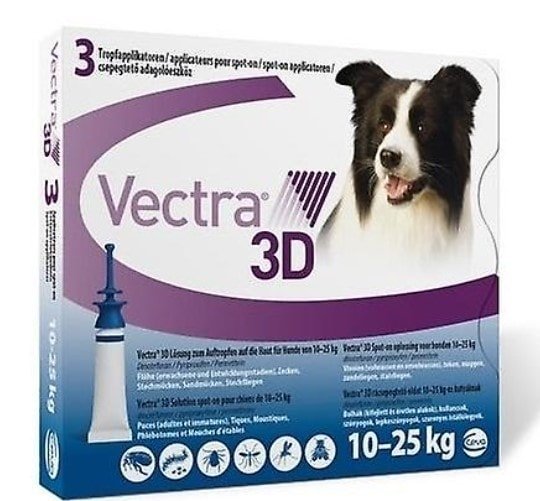 VECTRA 3D PERRO 10-25 Kg 3PIPETAS