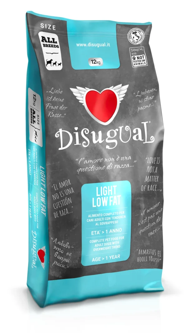 Pienso Light Bajo en Grasa para Perros Adultos de Todas las Razas DISUGUAL 12KG
