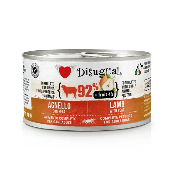 Comida para Perros DISUGUAL Fruit Dog Cordero y Pera 12x150gr - Nutrición Saludable