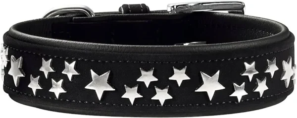 Collar de Cuero Nubuk NG 60 con Estrellas Softie para Mascotas - Elegancia y Comodidad
