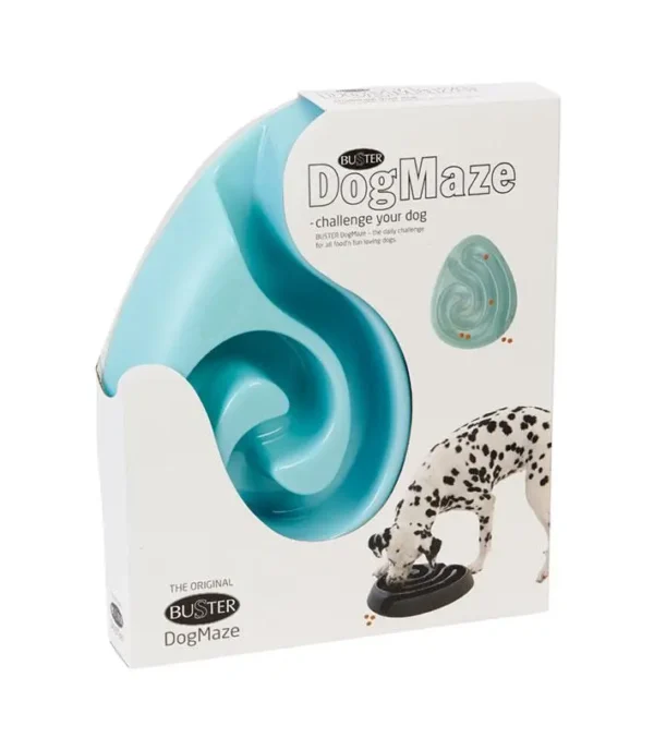 Comedero Laberinto para Perros BUSTER DogMaze Turquesa 26x21cm KRUUSE - Alimentación Divertida y Saludable
