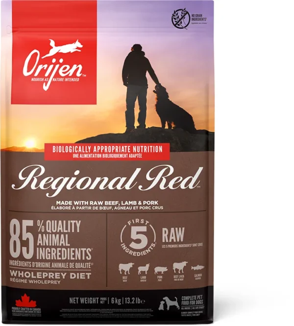 Compra ORIJEN Canine Adult Regional Red 6kg: Nutrición Premium para Perros Adultos