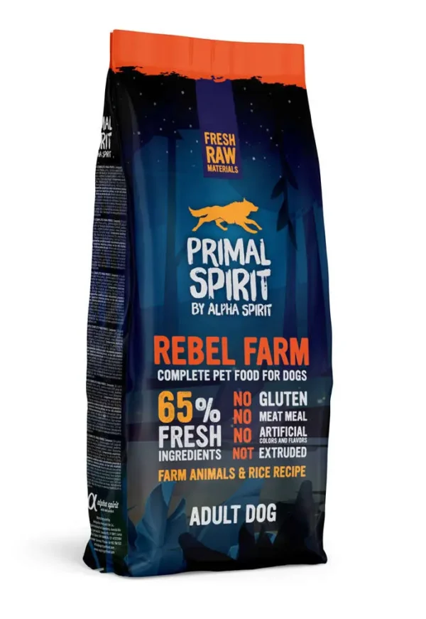 ALPHA SPIRIT CANINE PRIMAL 65% REBEL FRAM 12KG