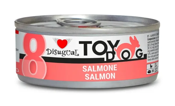 Comida para Perros Pequeños DISUGUAL Toy Dog Salmón 12x85g - Nutrición Premium