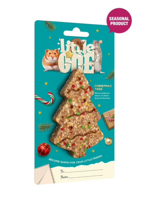 LITTLE ONE CHRISTMAS TREE TREAT-TOY HAMSTERS GERBIL 45G