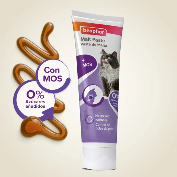 Beaphar Malta para Gatos 100g - Snack Saludable Antibolas de Pelo