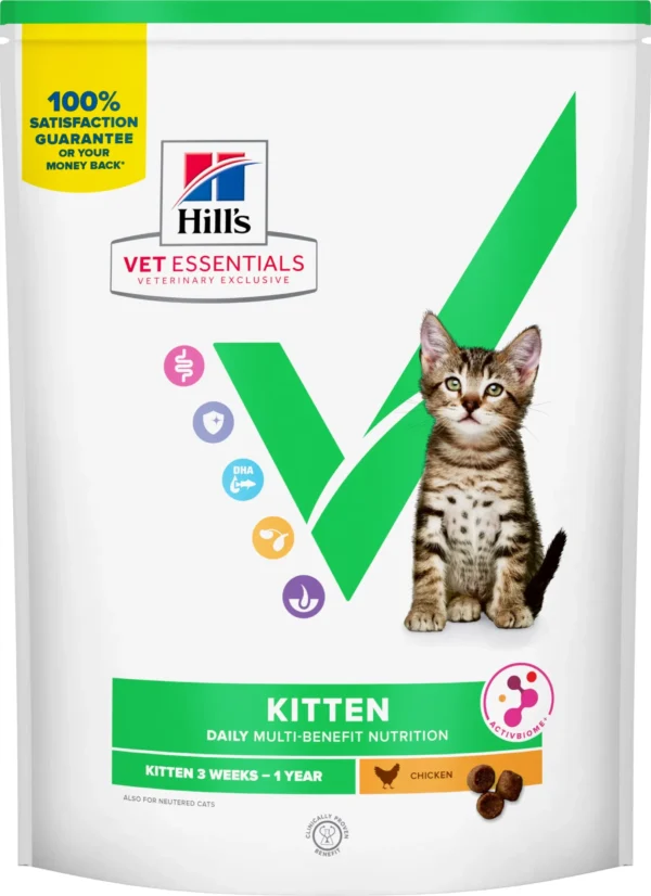 Compra HILL’S VETESSENTIALS Kitten Pollo 6x400g - Comida Húmeda Saludable para Gatos Cachorros