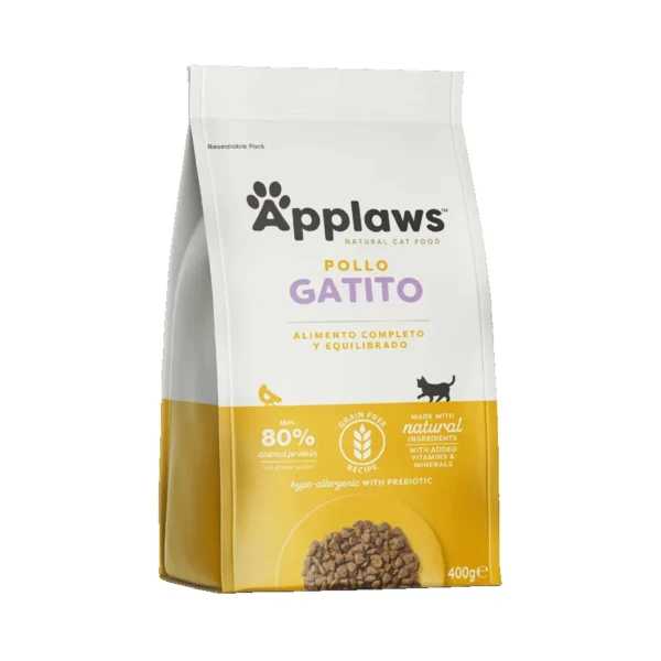 Applaws Kitten Pollo 400g - Alimento Natural y Sin Cereales para Gatitos