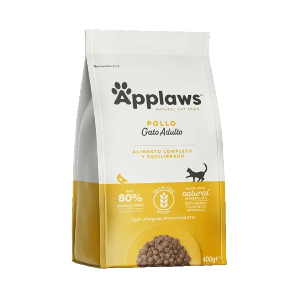 Applaws Pienso Seco para Gatos Adultos de Pollo 400g - Sin Cereales, Natural y Rico en Taurina
