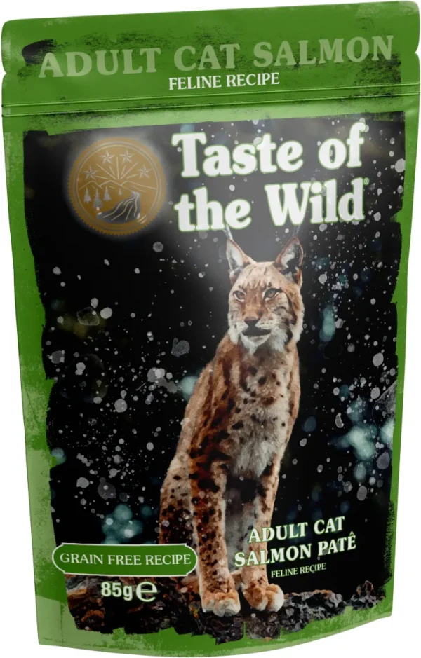 Nutritivo Paté de Salmón para Gatos Adultos TUTE - Pack de 12 Sobres de 85g