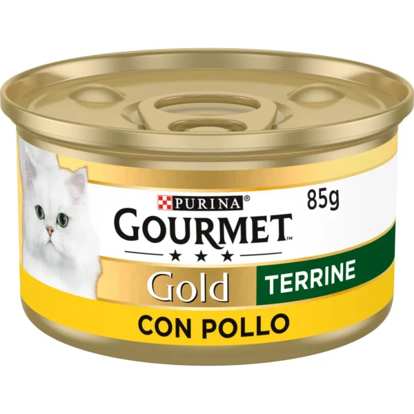 Gourmet Gold Single Chicken Terrine 24x85g - Premium natvoer voor katten met hoogwaardige eiwitten en natuurlijke ingrediënten