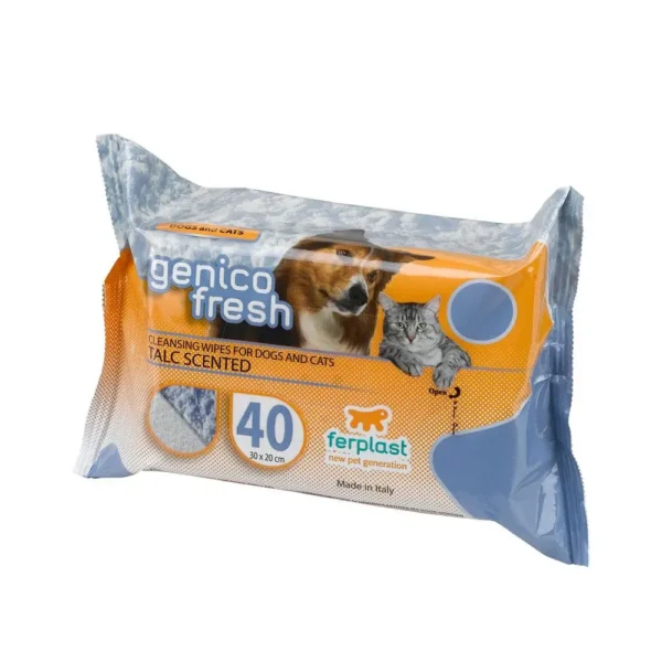 FERPLAST TOALLITAS GENICO FRESH PEERO Y GATO TALCO 40UDS