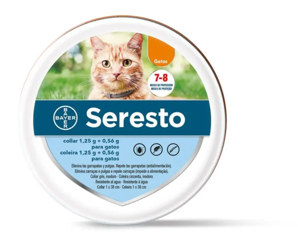 Seresto Collar para Gatos: Protección Antipulgas y Garrapatas Efectiva