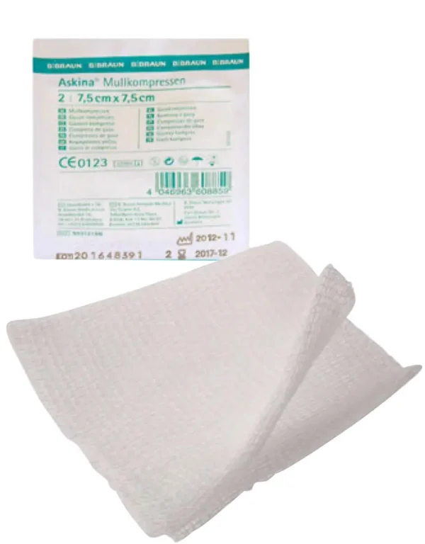 GASAS ESTERIL ASKINA MULKO 7,5X7,5CM 2X25UD BRAUN