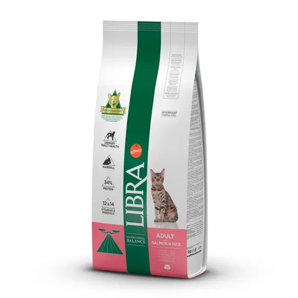 Libra Feline Adult Salmon 12kg - Nutritious Dry Cat Food for Healthy Adult Cats
