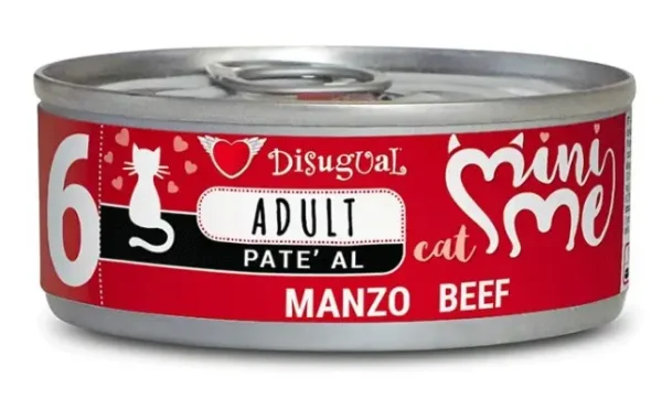 DISUGUAL Mini-Me Cat Ternera 12x85gr - Comida Húmeda Saludable para Gatos