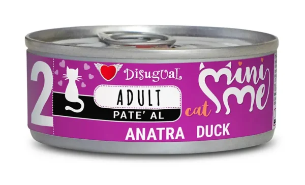 DISUGUAL Mini-Me Cat Pato 12x85g - Comida Húmeda Saludable para Gatos