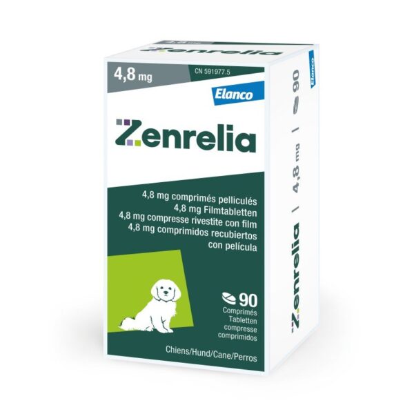 Zenrelia 4.8 MG 90 Comprimidos | Para perros con piel sensible y molestias dérmicas