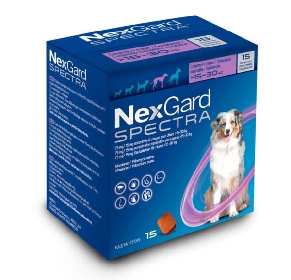 NEXGARD SPECTRA L 15-30KG 15 COMPRIMIDOS