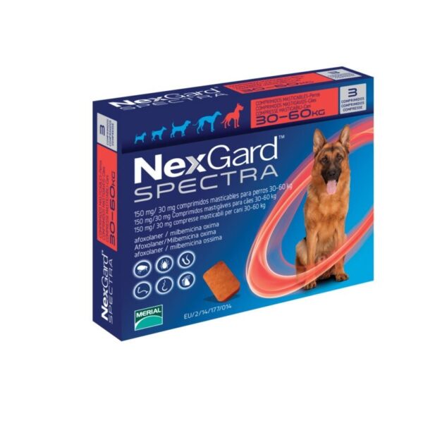 NEXGARD SPECTRA 30-60 Kg 3 COMPRIMIDOS