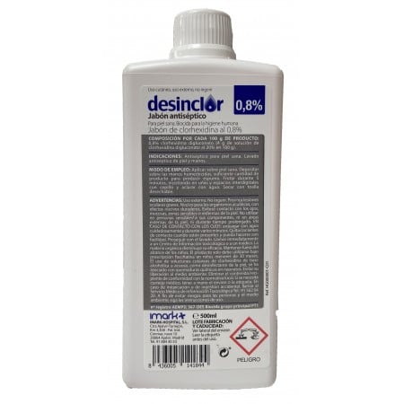 Desinclor rojo solución antiséptica clorhexidina 1 % 500 ml