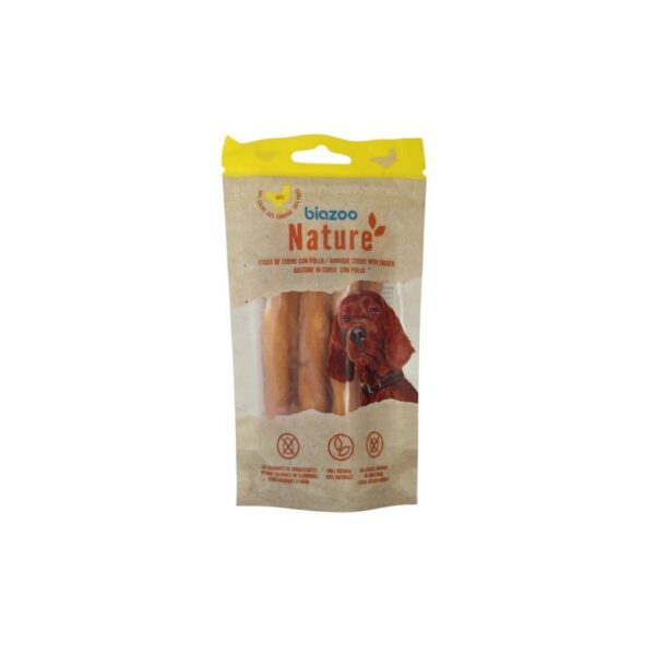 Sticks de pollo y zanahoria Biozoo 100 g · snack para perros y gatos