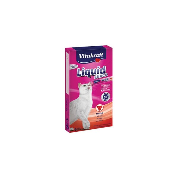 Vitakraft Cat Liquid Snack Pollo 6 uds · snack cremoso para gatos