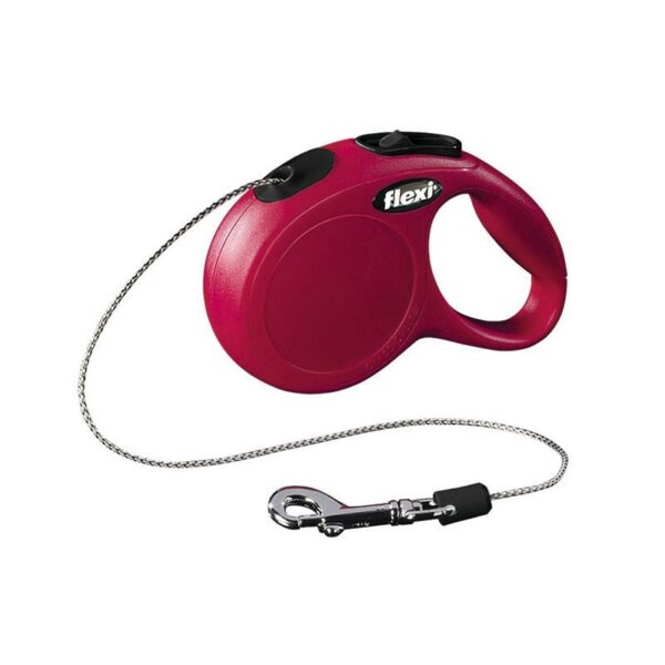 Correa extensible Flexi New Classic cordón negro S 5 m · paseo de perros pequeños