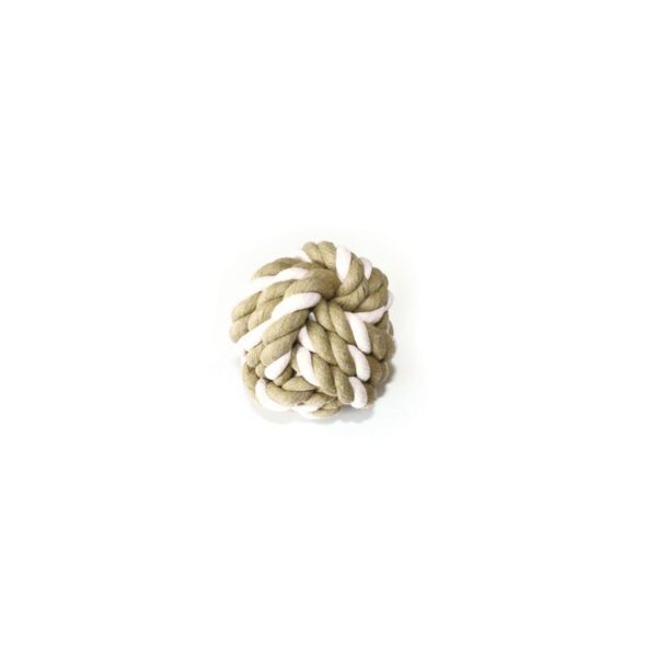 Natural Pelota de cuerda tricolor de 7,5 cm para perros · juguete ecológico de materiales naturales
